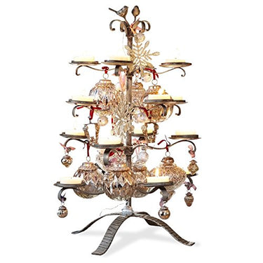 LOBERON Deko-Baum Mouille, Antik-Patina, für 16 Teelichter, Kerzenständer, Weihnachtsdekoration, Weihnachten, Eisen, antiksilber im Sale